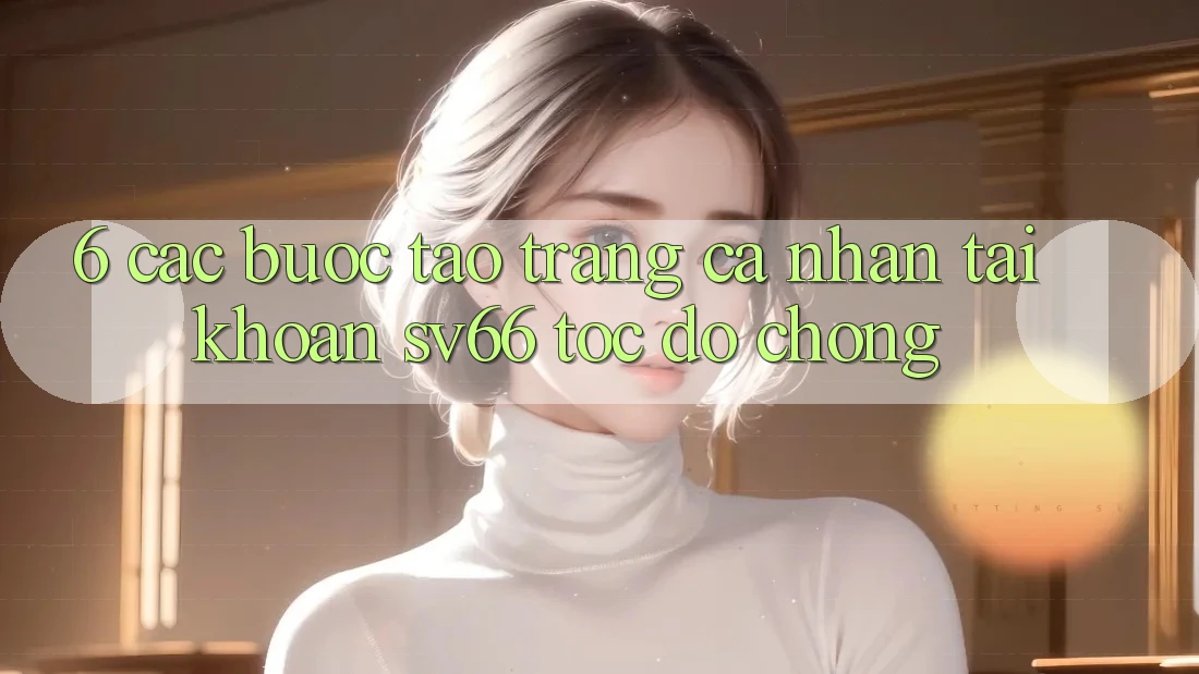 6. Các bước Tạo trang cá nhân Tài Khoản SV66 Tốc độ chóng 6. Các bước Tạo trang cá nhân Tài Khoản SV66 Tốc độ chóng