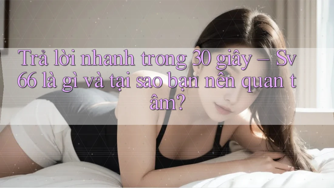 Trả lời nhanh trong 30 giây – Sv66 là gì và tại sao bạn nên quan tâm?